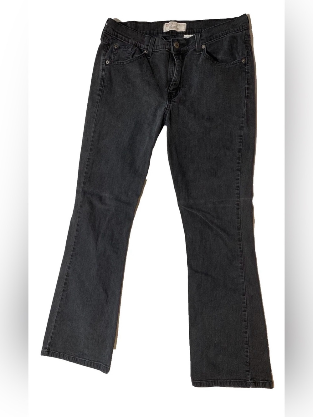 GOOD Size 12 Misses Levi (Levis) Strauss Signature Stretch Bootcut Black Jeans